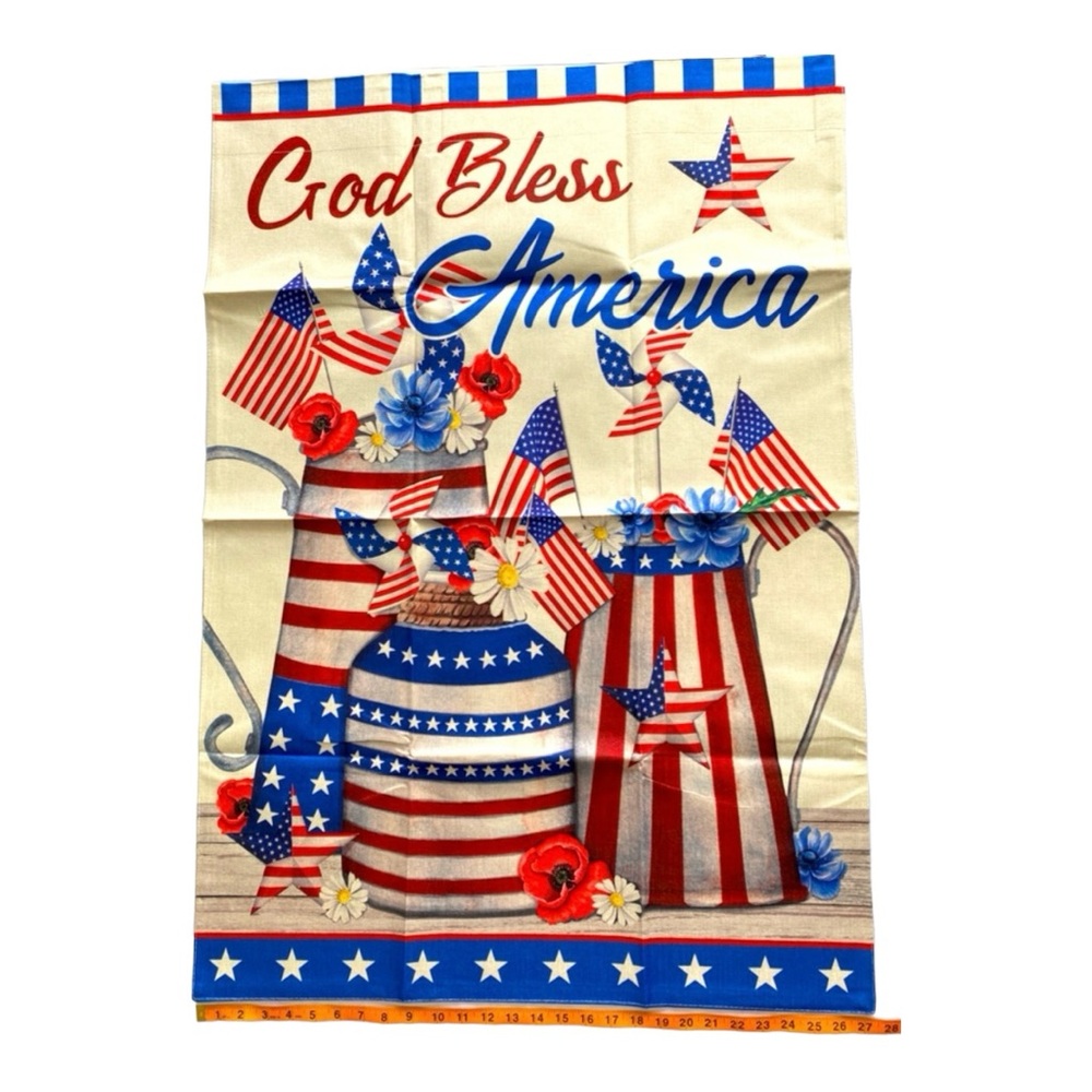 Yard Outdoor God Bless America flag